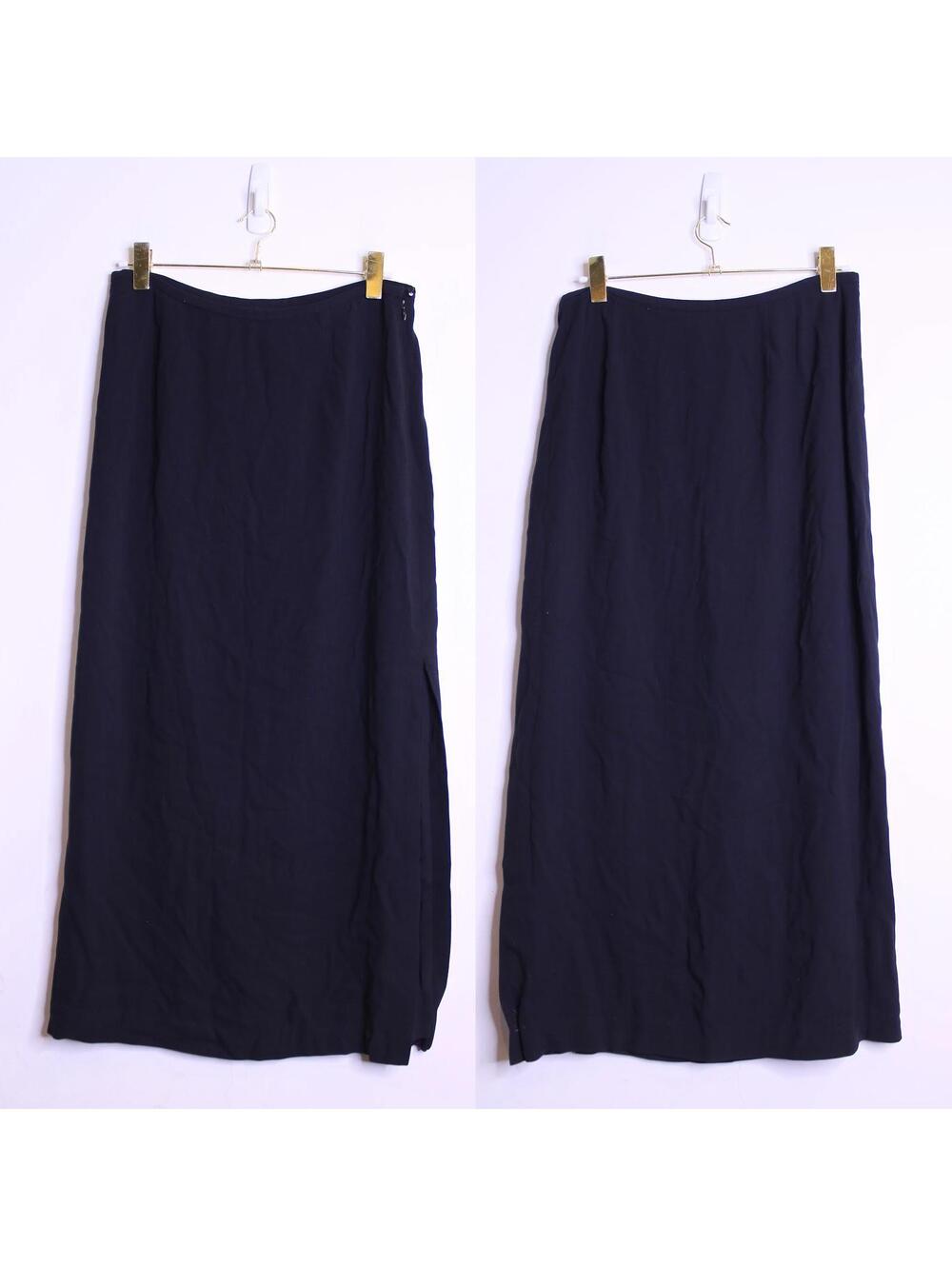 Ann Taylor Black Maxi Skirt with Slit - 14